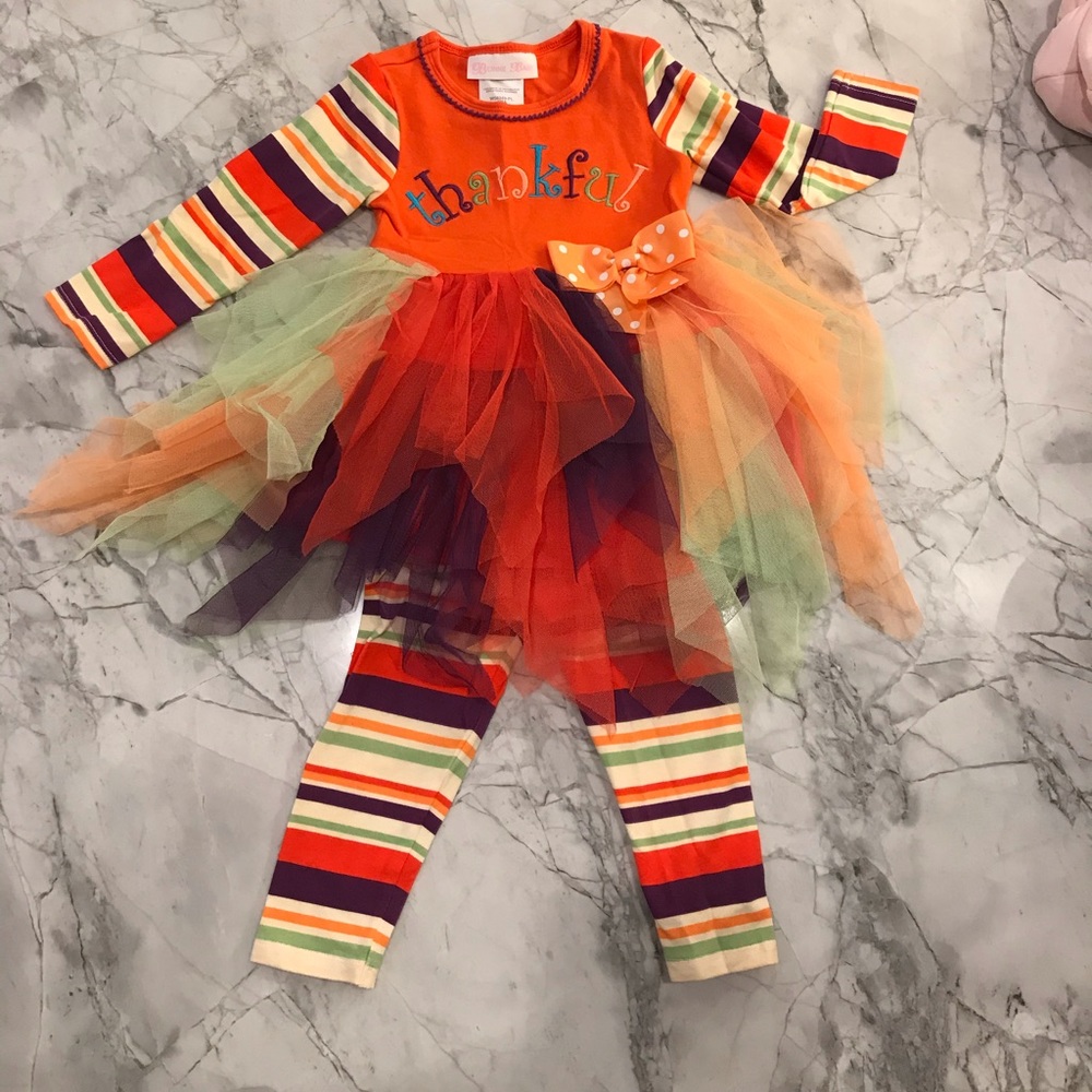 “Thankful” Thanksgiving Tutu Outfit Toddler Girls